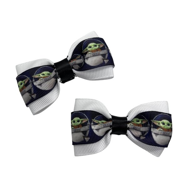 Space Girls Hair Bow Set, Little Girl Bows, Pigtail Hair Bows, Toddler Hair Bows,
