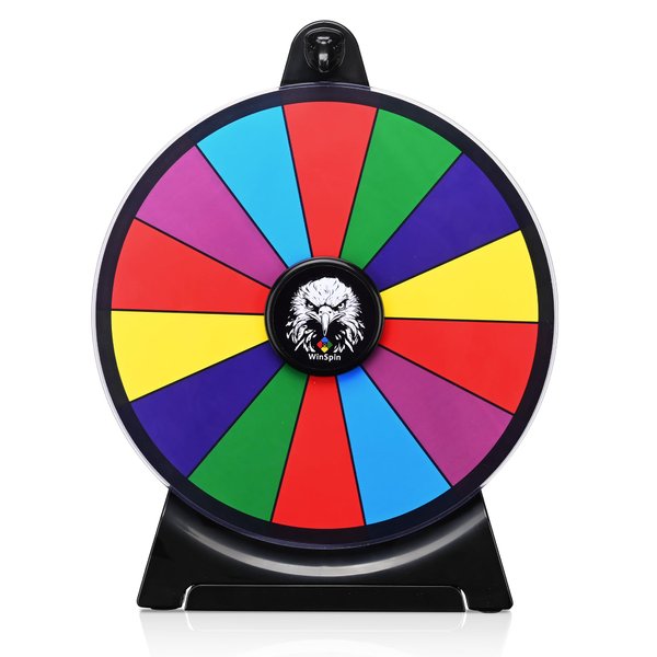 WinSpin 12" Prize Wheel 14 Slots Spinning Game Tabletop Fortune Game Eagle