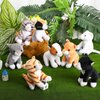 8-Piece Plush Pets Set, 5" Stuffed Animals Assortment, Cute Small Toys for Halloween, Classroom, School Parties, & Supplies (Cat)