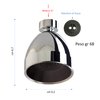 Siroflex Chromed Black Shower Head (New Siroflex Product)