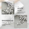 Catery Rhinestones Bride Wedding Hair Comb Silver Bridal Side Comb Wedding Hair Piece Bead Bridal Hair Piece Clips Hair Accessories for Women and Girls (A silver)