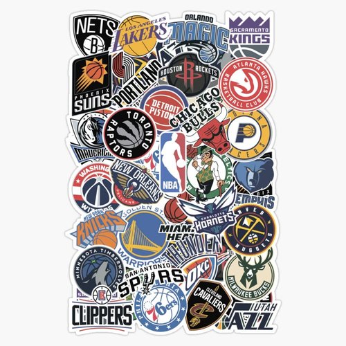 Magnet Basketball Teams Magnet Reusable Sticker 5"