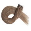 FUBILI Ash Brown clip in hair extensions Natural Remy Real Human straight Hair Extensions 30g 5pcs 18 Inch