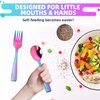 VITEVER 10 Pack Toddler Utensils, Stainless Steel Rainbow Silverware Set for Kids, Children Safe Cutlery Set Includes Forks and Spoons - Dishwasher Safe