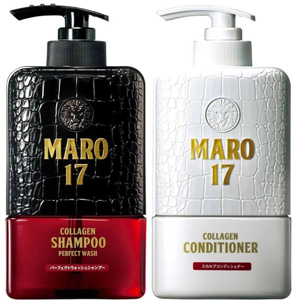 ＭＡＲＯ１７ MARO17 Collagen Shampoo Perfect Wash (11.6 oz) & Conditioner (11.6 oz) Duo | Regenerate Collagen to Support Healthy Scalp & Fuller Hair - Hair Thickening Shampoo & Conditioner