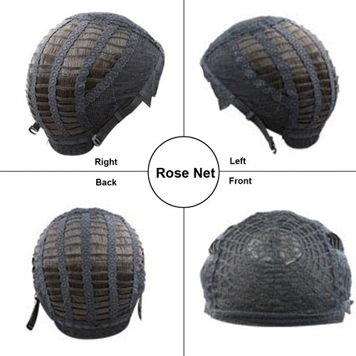 BERON 14" Women Girls Short Curly Wavy Wig Rose Net with Wig Cap (Light Blonde)