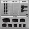 KATA 12PCS Hole Saw Kit 3/4"-2-1/2" (19-64mm) Hole Saw Set with Mandrels Hex Key, Ideal for Soft Wood, PVC Board, Plywood, Drywall Drilling