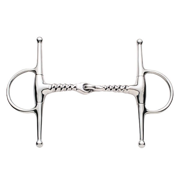 Korsteel Stainless Steel Corkscrew Mouth Full Cheek Snaffle Bit, 5"