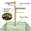 Parakeet Perch,Bird Natural Wood Stand,Parrot Cage Top Wooden Branches for Standing,Toys for Small Medium Parrots Conure Budgie Lovebirds