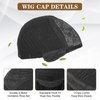 Liyouda Long Black Wavy Wig Curly Hair Wigs With Bangs for Black Women Natural Synthetic Replacement Wigs Heat Resistant Fiber Party Costume Wig Black Color Wigs