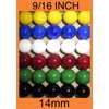 Big Game 30 Solid Color Replacement Marbles Wahoo Aggravation, Dirty Marbles Board Game 14mm Glass 9/16"