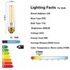 Adshen-US T10 LED Tubular Light Bulbs,Warm White 2700K,6W Dimmable Tube Vintage Led Filament Bulbs 60 Watt Equivalent,E26 Medium Base,LED Edison Bulb for Desk Lamp,Pendant Lights,4-Pack