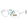 SA106 Rectangular Metal Frame Multi 3 Focus Progressive Reading Glasses Silver +1.75