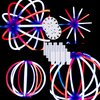 Fun Central 50 Pack Glow Sticks Bracelets Red, White & Blue in Bulk with Connectors- Patriotic Party Favors for Kids & Adults (Red, Blue, White)