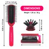 Trinity-Folding Hair Brush, Foldable Anti Static Hair Detangler Brush, Women Travel Size Hair Detangling Brush, Hair Styling Brush for Toiletry Bag Travel Purse Locker Gym