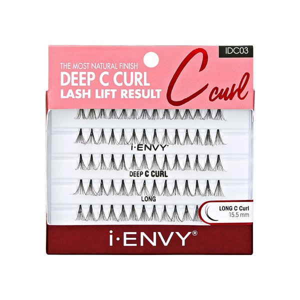 iENVY False Eyelashes Deep C Curl Individual Lashes Natural Finish Eyelash (Long)