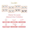 Icona Lashes False Eyelashes Pack - Fake Eyelashes Extensions - Soft, Fluffy Falsies with Tapered Ends & Professional-Grade Band - Handmade, Vegan, Reusable - Natural Black - Head Over Heels