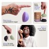 Vove | Premium Organic Konjac Sponge | 3 Pack | Biodegradable & Eco-Friendly | Charcoal & French Clay | Gentle Face Exfoliator | All Skin Types