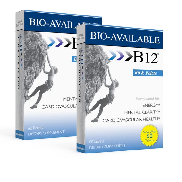 Wellgenix Bio Available Sublingual B12-60ct (2 pack) - Daily Multivitamins Focus Support Formula w/Vitamins C, B6, B12, Folate & Biotin -Energy & Diet Supplement for Immune & Overall Health