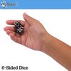 Regal Games - 6-Sided Urea Game Dice Set - Standard 16mm Size - 50 Count - Black - Perfect for Group Events, Bulk Buying