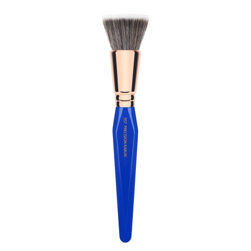 Bdellium Tools Professional Makeup Brush - Golden Triangle 957 Precision Kabuki - With All Vegan and Soft Synthetic Fibers, For Versatile Application (Blue, 1pc)