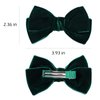 Velvet Hair Bows Dark Green Ribbon Alligator Clip Barrettes Hair Pins 4" Christmas Early Spring Holiday Dress outfit Decor Accessories for Women Toddler Teen Girls Xmas Birthday Gift