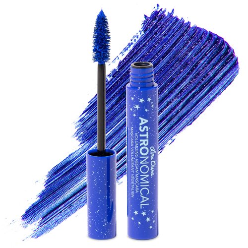 Lime Crime Astronomical Volumizing Vegan Mascara, Blue Moon (Blue) - Easy-to-Apply Creamy Formula with Bold & Full Lashes - Fiber Brush Separates and Defines for Instant Volume - Vegan & Cruelty Free