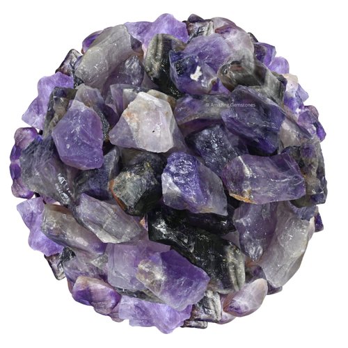 Amethyst Raw Crystals and Healing Stones, Natural Rocks for Tumbling and DIY Raw Stones and Crystals (1 lb)