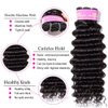 RECOOL 10A Brazilian Hair Deep Wave Bundles Human Hair Extensions One Piece Separately Bundle Single Bundle Natural Color(1 bundle 12 inch, deep wave)