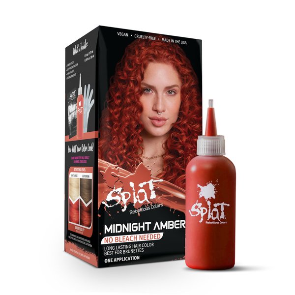 Splat Midnight Semi Permanent Hair Dye Kit, 1 Application, Includes Deep Reconstructor Conditioner, Lasts 30 Washes, No Bleach Required, Vegan & Cruelty Free Hair Color