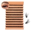 40D Mink Lash Extensions D Curl Volume Eyelashes 200PCS Cluster lashes Fluffy Mixed Lengthes from 9-16mm Eyelashes DIY false Wispy Eyelashes By Anforlin