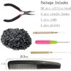 XIAO TAO ZI 13Pcs Synthetic Rainbow Hair Extensions 13Pcs Feather Hair Extensions 50 Pcs Silicone Beads 1 Pcs Pliers 3Pcs Crochet Hooks 1 Pcs Comb Hair Tools Kit (13 Feather Hair+13 Rainbow Hair)