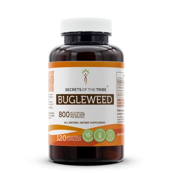 Secrets of the Tribe Bugleweed 120 Capsules, 800 mg, Bugleweed (Lycopus Virginicus) Dried Herb (120 Capsules)