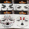 PADOUN Halloween Face Gems Stickers, 4-Pack Day of the Died Skull Face Jewels Stickers, Temporary Rhinestone Face Gems Tattoo Stickers for Festival Halloween Rave Carnival Party