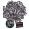 ROSEBUD 50Pcs Wig Clips 32mm Snap Clips For Hair Extension Tools U-Shape 6 Teeth Hair Extensions Clip Brown