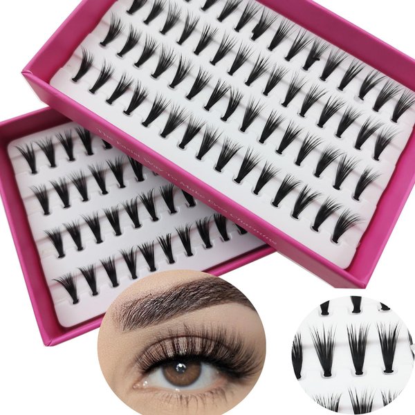 ONLYCANAS LASHES Individual Lashes Strip 60Pcs C/D Curl Soft Wide Natural Look Wispy Volume Fluffy Cluster Reusable & Cruelty-free DIY Eyelash Extension Diy Lash Extension Kit,Classic Lash Extensions