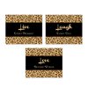 Live Laugh Love Animal Print Cheetah Wall Art Set of 3 5x7 or 8x10 Prints ((unframed))