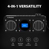 Avantree Boombyte - Portable Digital FM Radio with Bluetooth Speaker, Superb Sound, Metal Finish, MP3 Player, Support Micro SD Card & USB Audio Input, Long Play Time, Rechargeable, Easy to Use - Black