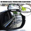 Car Blind Spot Mirrors, Adjustable Auxiliary Universal Wide Angle Mirror for Universal Car SUV Mirrors Strong Adhesive HD Glass Mirror Frame Thickness Less than 5MM (R)