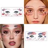 10 Sheets Independence Day Face Sticker Set -4th of July Face Tattoo Stickers for Adult Kids Patriotic Eye Body Face Temporary Tattoo Stickers Independence Day Party Decoration Supplies