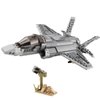 MEOA Military Building Toys for 3 4 5 6 7 8 9 10 11 12+ Year Old Boys 646pcs F35 Lightning II Fighter Jet Building Blocks Sets Gifts for Adult and Kid