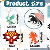 RoundFunny 86 Pcs Dragon Theme Birthday Party Favors Include 12 Felt Dragon Masks 12 Mini Dragon Figures 12 Flying Dragon Keychain and 50 Dragons Stickers for Birthday Gift