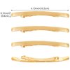 4 Pcs Metal Hair Clips French Hair Barrettes Flat Spring Clamps Strong Hold Vintage Hair Clips Snap Hair Accessories for Women Girls (Gold)