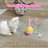 MAILCAT Cat Toys Monster, 2in1 Automatic Interactive Cat Toy for Indoor Cats Kitten Exercise, Real Feathers, Silicone Tail, LED Lighting, Mice Squeak Chirping, Type-C Rechargeable - YP