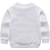 HAXICO Unisex Kids Solid Cotton Pullover Sweatshirt Toddler Baby Boys Crewneck Long Sleeve Sweatshirt Tops Blouse,White,12 Months