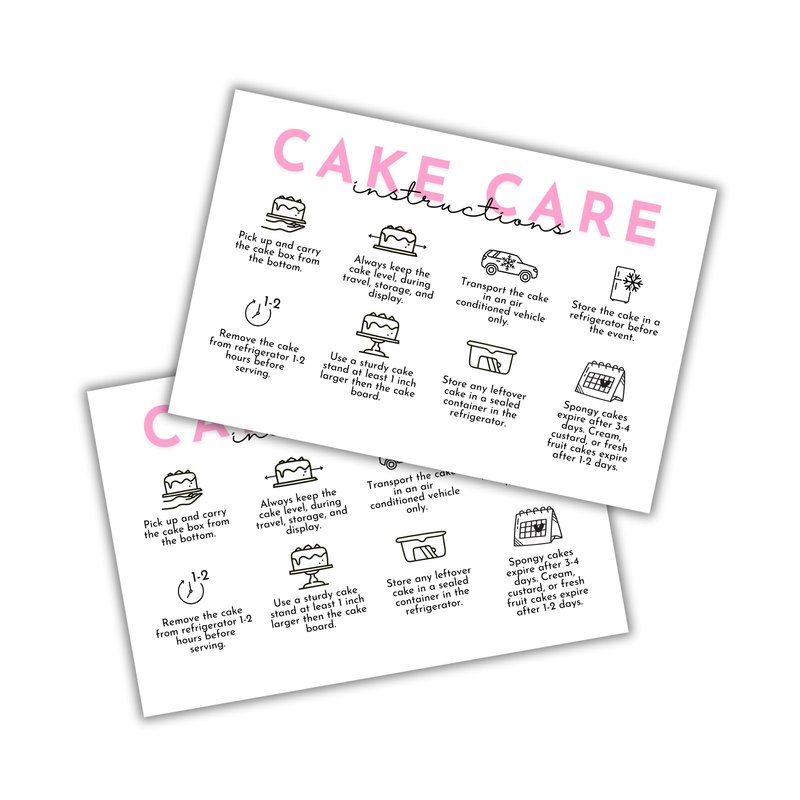 Cake Cutting Guide Servine Instruction Care Cards Map | 30pk 4x6” Round ...