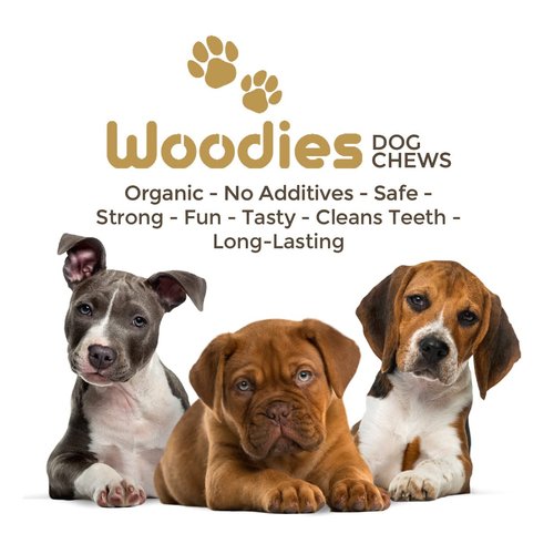 Woodies Dog Chews™ Toys - All Natural, Coffee Wood, Safe, Healthy, Fun, Multiple Sizes - (L)