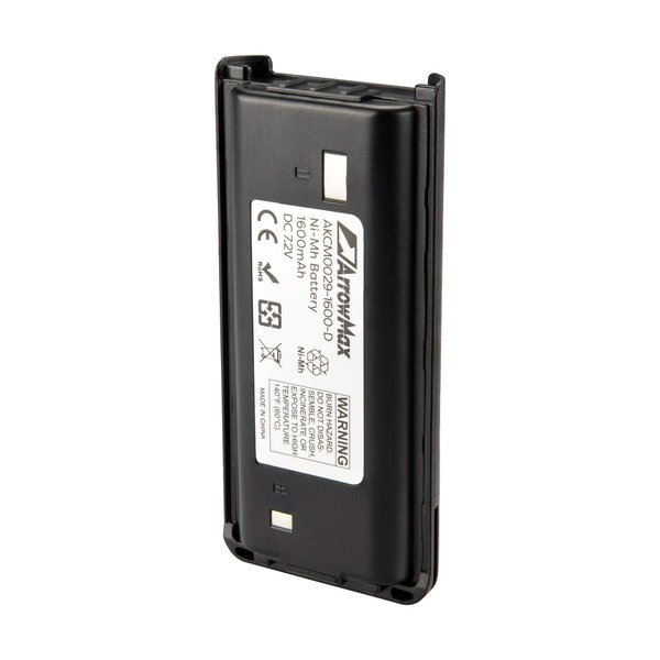 Arrowmax 7.5V 1600mAh Ni-MH Replacement Battery for Kenwood KNB-29N KNB-30A TK-D240V TK-3301 TK-3407 (AKCM0029-1600-D)