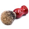 Parker Safety Razor, Premium Handmade "LONG LOFT" 3-Band Pure Badger Bristle Shaving Brush with Rosewood Handle – Brush Stand Included