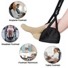 2Pcs Wheelchair Footrest Adjustable Hanging Foot Sling for Pedal Replacement Easy to Adjust Strap Disabled,Injured Patients Leg Accessories(Black)